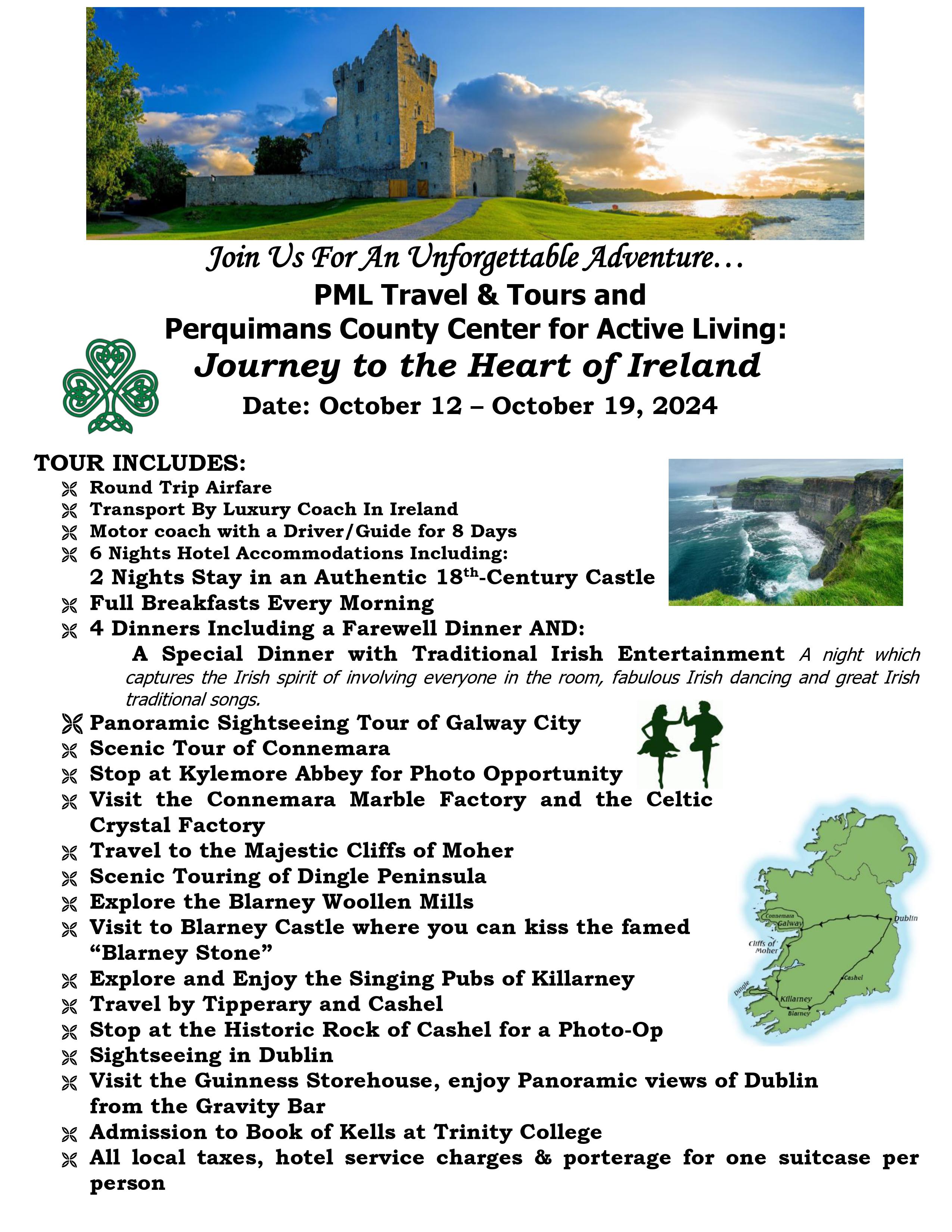 Journey to the Heart of Ireland October 12 October 19, 2024